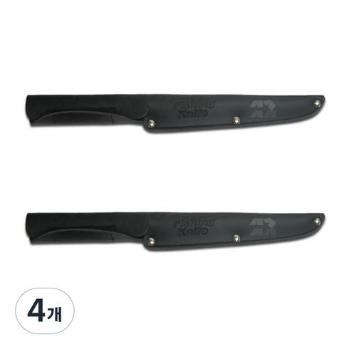 FishingKinife 인조 가죽 사시미 칼집 2p, 검정색, 4개