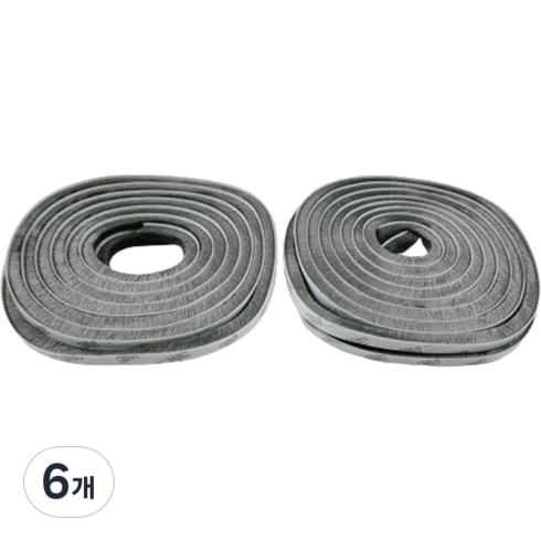 요롬코롬 샷시 모헤어 문풍지 JW04 9mm x 9mm x 5m, 6개