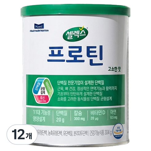 셀렉스 프로틴 고소한 맛, 304g, 12개