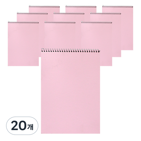 꾸꾸까까 컬러 종합장 16절 24매, 핑크, 20개