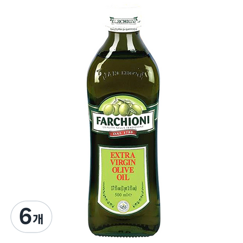 파르키오니 엑스트라 버진 올리브 오일, 500ml, 6개