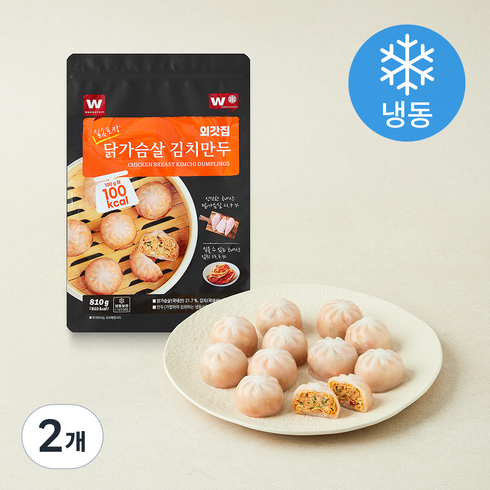 외갓집 닭가슴살 김치만두 (냉동), 810g, 2개