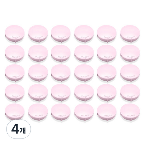 무광 파스텔 냉장고 자석 중 30p, 핑크, 4개
