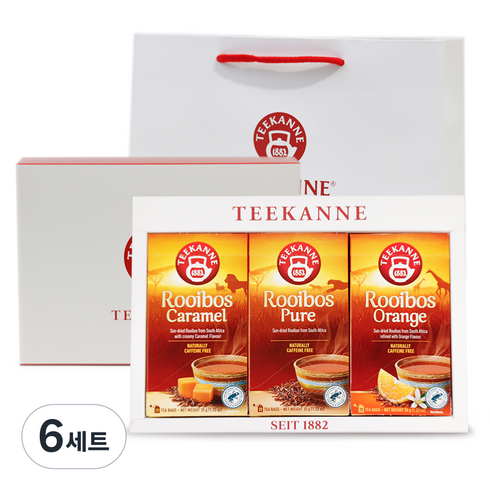 티칸 임산부 루이보스 티 3종 선물세트, 루이보스 오렌지 1.75g x 20p + 카라멜 1.75g x 20p + 퓨어 1.75g x 20p, 6세트