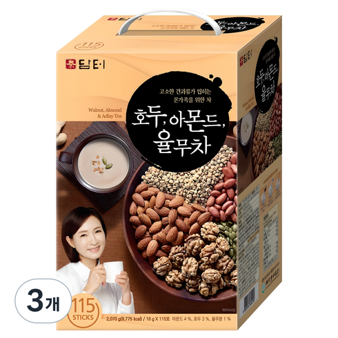 담터 호두 아몬드 율무차, 18g, 115개입, 3개
