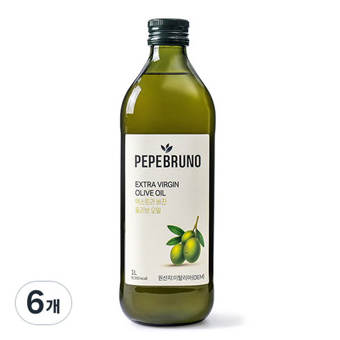 페페브루노 엑스트라버진 올리브오일, 1L, 6개
