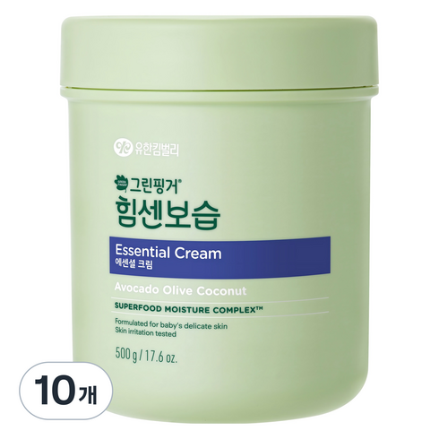 그린핑거 힘센보습 에센셜 유아 크림, 500g, 10개