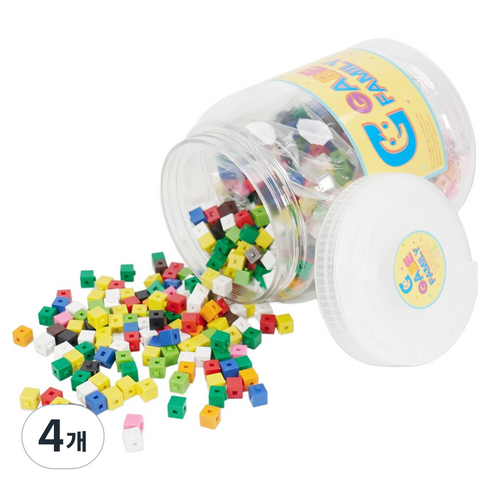 가베가족 큰솔스토밍 연결큐브 1cm KS7134, 4개