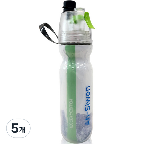 김용석생활연구소 아시원 스포츠 물통, 화이트, 500ml, 5개