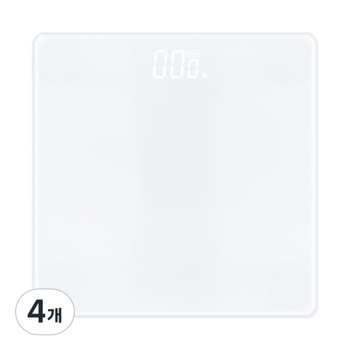 노바리빙 디지털 LED 모던 체중계, 스노우 화이트, 4개