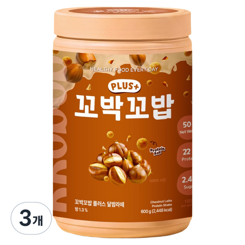 꼬박꼬밥 플러스 달밤라떼, 600g, 3개