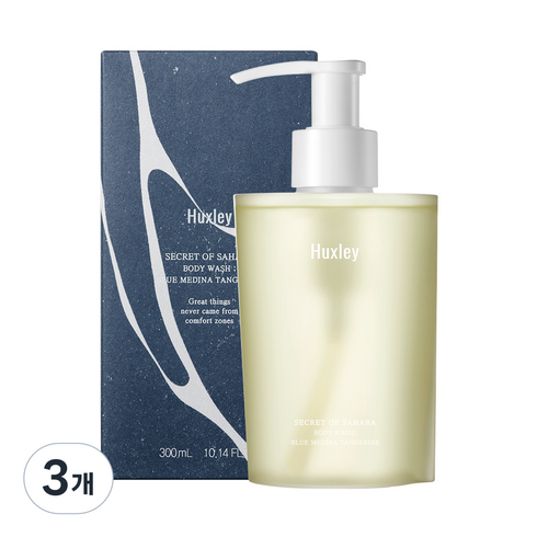 헉슬리 바디 워시 블루 메디나 탠저린, 300ml, 3개