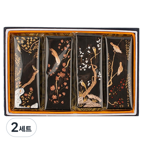율아트 고급 화조도 송연 먹 4종 세트, 2세트
