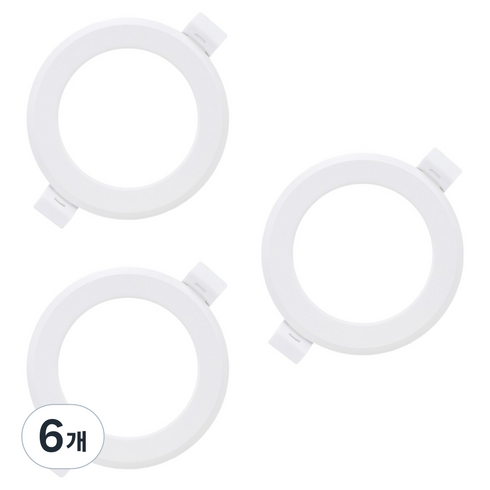 블링라이트 VO LED 방습 욕실 매입 다운라이트 5W 75mm, 화이트 + 주백색, 6개