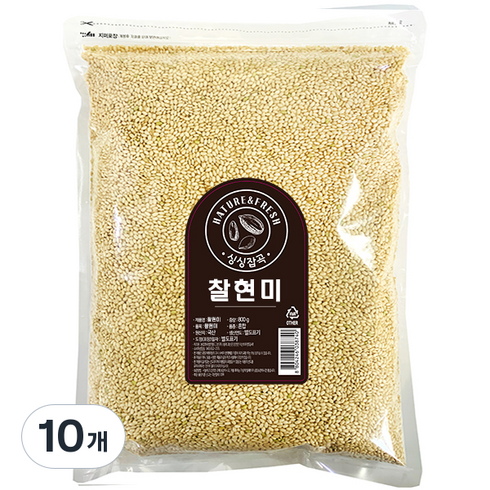 싱싱잡곡 찰현미, 800g, 10개