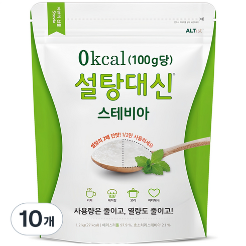 설탕대신 스테비아, 1.2kg, 10개