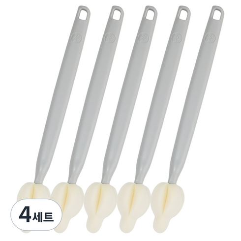 베이비앤아이 크림 롱 젖꼭지솔 5종 세트, 4세트, 쿨그레이