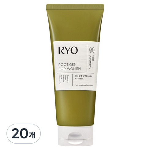 려 루트젠 단백질 헤어 트리트먼트 베르가못 앤 라벤더향 튜브형, 200ml, 20개