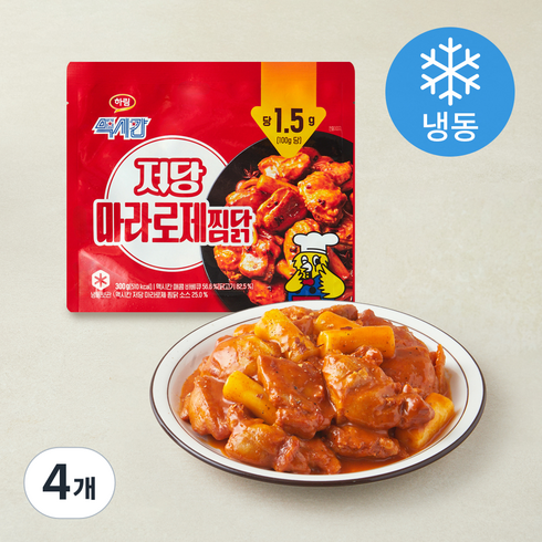 맥시칸 저당 마라로제찜닭 (냉동), 300g, 4개