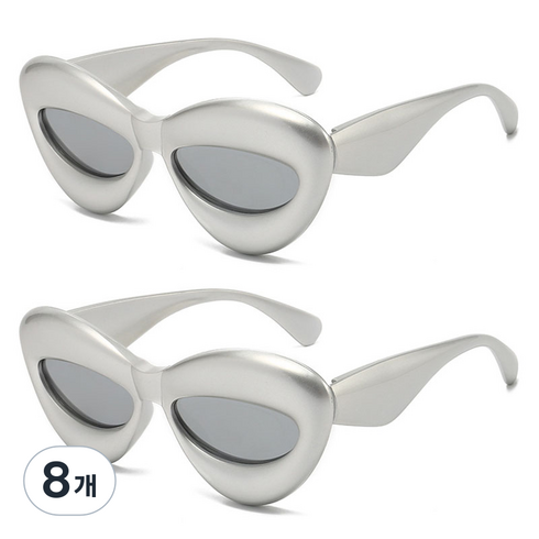 알로데 버블 헤비 파티안경, TYPE10그레이, 8개