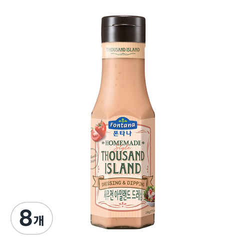 폰타나 사우전 아일랜드 드레싱, 250g, 8개