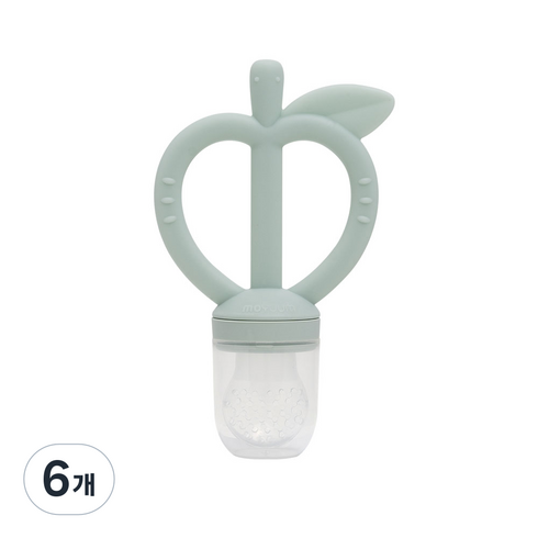 모윰 애플피치 치발기 과즙망, 애플그린, 6개