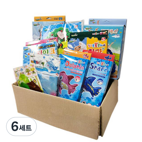 유아 집콕놀이 홈스쿨링 만들기 재료 9종 키트 세트, 랜덤발송, 6세트