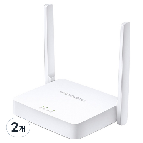 머큐시스 300Mbps WiFi 공유기, MW301R, 2개