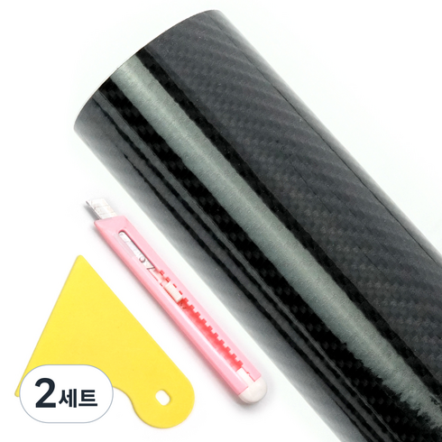 에이스피드 카본 시트지 + 칼 + 헤라 150 x 30 cm, 6D카본 하이그로시, 2세트