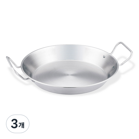 퀸센스 스텐 빠에야 팬, 26cm, 3개