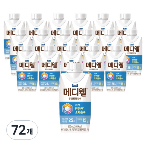 메디웰 고단백 완전균형영양식, 200ml, 72개