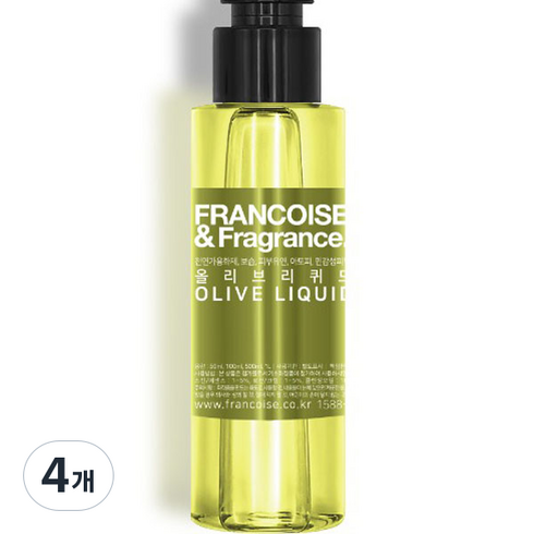 프랑스와즈 올리브리퀴드 가용화제 100ml, 연노랑, 4개