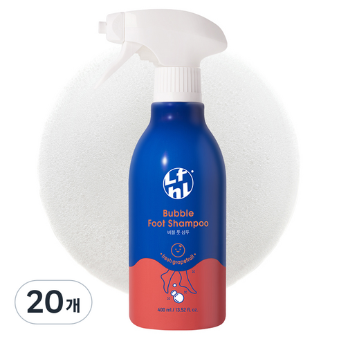 라이프홀릭 버블 풋샴푸 프레시자몽, 1개입, 20개, 400ml