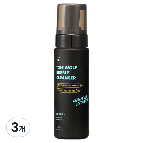 토미울프 5.5pH 약산성 버블 쿨링 남성청결제, 200ml, 3개