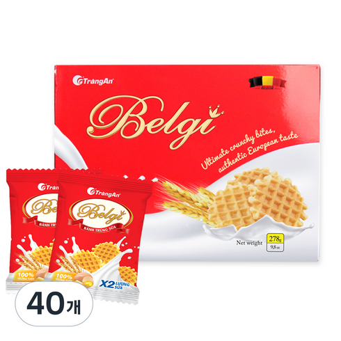 우리가스토리 벨기 에그 버터와플 쿠키 20p, 278g, 40개