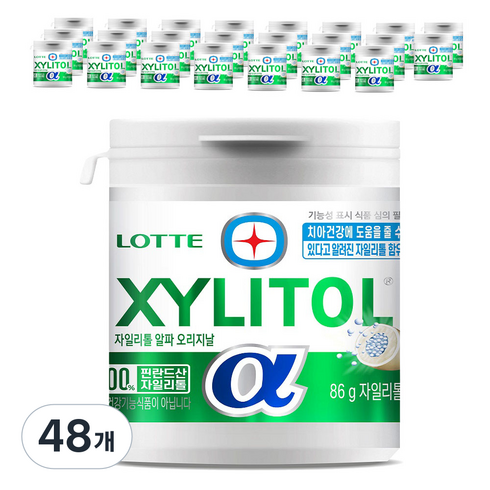 롯데자일리톨 알파 오리지날, 86g, 48개