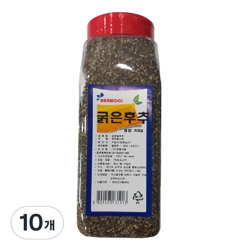 한울식품 굵은후추, 400g, 10개