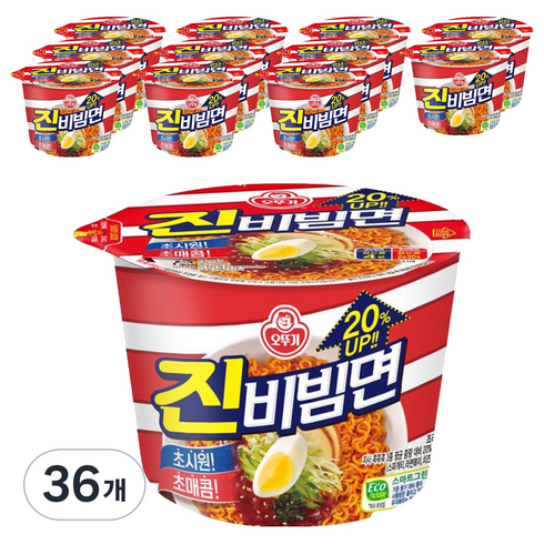 오뚜기 진비빔면 134g, 36개