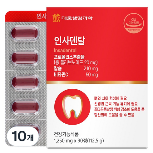 대웅생명과학 인사덴탈, 90정, 112.5g, 10개