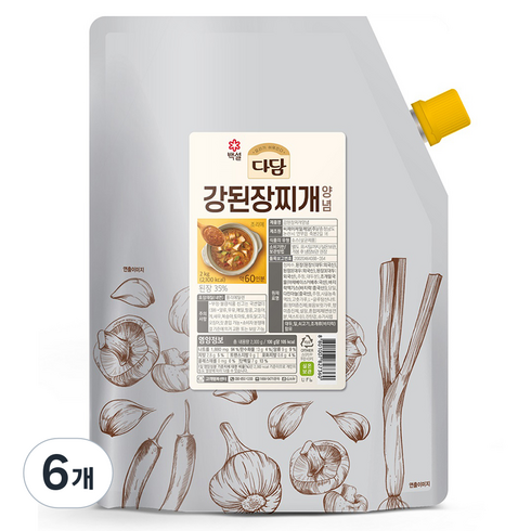 다담 강된장찌개 양념, 2kg, 6개