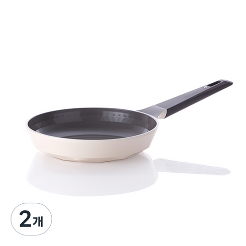 네오플램 캐럿 후라이팬 아이보리, 24cm, 2개