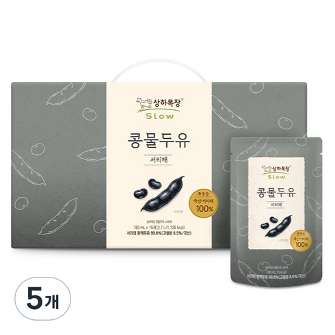상하목장 콩물두유 서리태, 75개, 180ml