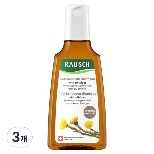 라우쉬 콜츠푸트 안티 댄드러프 샴푸, 3개, 200ml