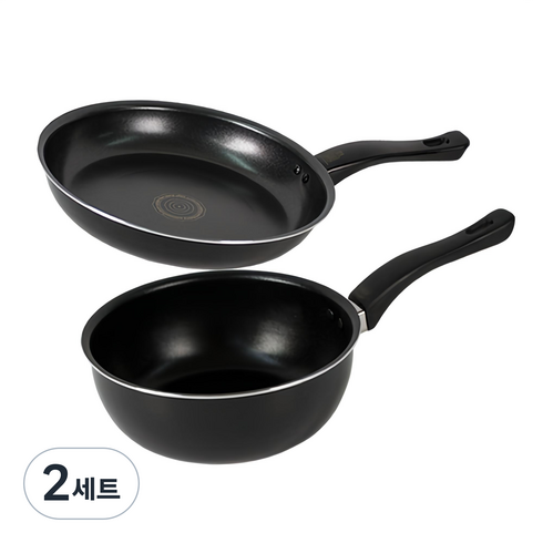 오스벨 베이직 프라이팬 + 궁중팬 세트 2개, 혼합색상, 프라이팬 20cm + 궁중팬 20cm, 2세트