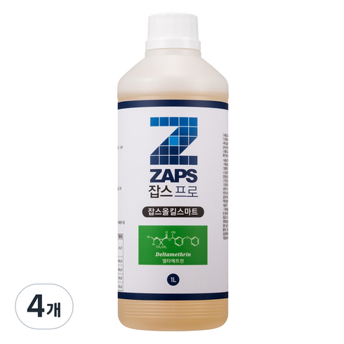 잡스 올킬스마트 살충제, 4개, 1L
