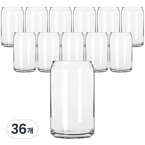 리비 비어캔 글라스 370ml, 36개