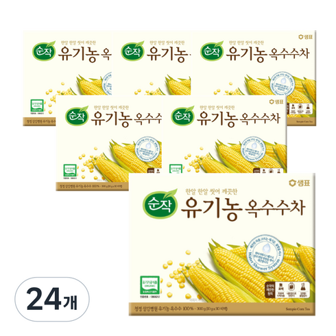 순작 유기농 옥수수차 티백, 10g, 30개입, 24개
