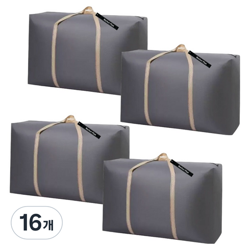 마켓플랜 모던 심플 특대형 이사 수납가방 110L, 그레이, 16개