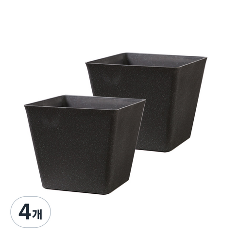 러버플랜터08 FRP화분 2p, BLACK WASH