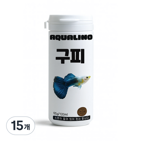 아쿠아리노 구피, 65g, 15개